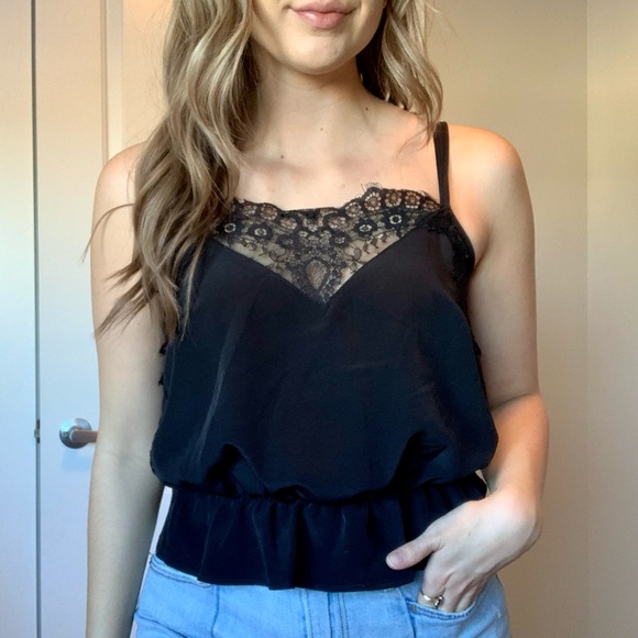 Dynamite Black Peplum Cami - Picture 4 of 8